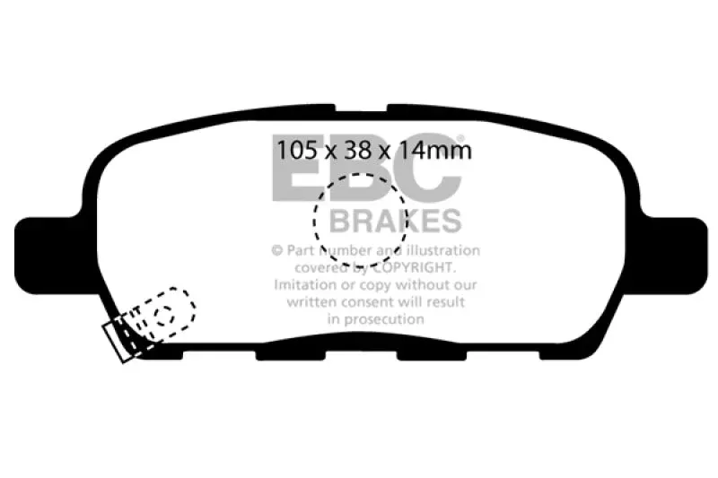 EBC Greenstuff Rear Brake Pads fits 2013-2021 INFINITI / Nissan