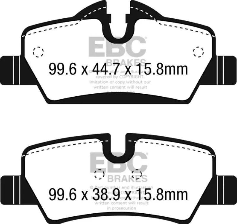 EBC Greenstuff Rear Brake Pads fits 2014-2023 Mini Cooper