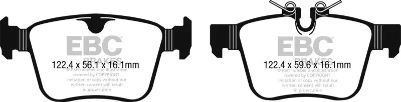 EBC Greenstuff Rear Brake Pads fits 2016-2023 Jaguar / Land Rover / Volvo