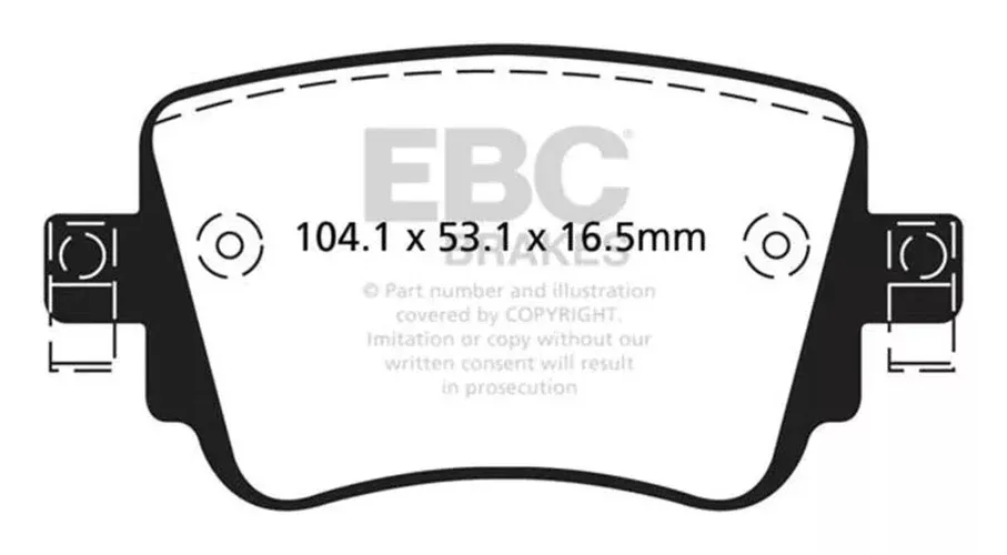 EBC Greenstuff Rear Brake Pads fits 2017-2020 Audi Q3 Premium / 2016-2020 Audi Q3 Premium Plus / 2016-2017, 2019 Audi Q3 Prestige / 2017-2018 Audi Q3 Quattro Premium
