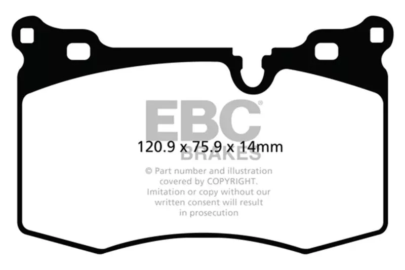 EBC J.C. Works Yellowstuff Front Brake Pads DP41854R fits 2009-2016 Mini Cooper