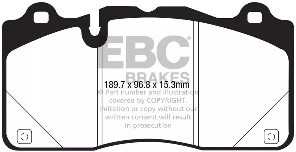 EBC Redstuff Ceramic Low Dust Front Brake Pads fits 2016-2019 Cadillac CTS / 2016-2019 Cadillac CTS Luxury / 2016 Cadillac CTS Performance / 2016 Cadillac CTS Premium