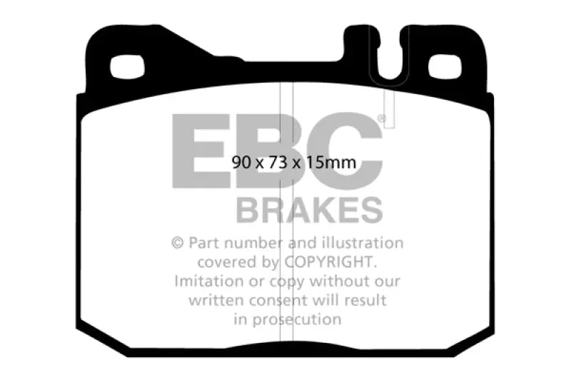 EBC Redstuff Front Brake Pads fits 1976-1978 Mercedes-Benz 230 / 1976-1983 Mercedes-Benz 240d / 1973-1976 Mercedes-Benz 280 / 1973-1976 Mercedes-Benz 280c / 1978-1981 Mercedes-Benz 280Ce / 1977-1981 Mercedes-Benz 280e / 1975-1976 Mercedes-Benz 280s