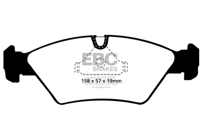 EBC Redstuff Front Brake Pads fits 1985-1986 BMW 524td / 1982-1988 BMW 528e / 1983-1984 BMW 533i / 1985-1988 BMW 535i