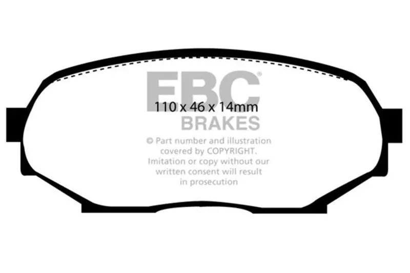 EBC Redstuff Front Brake Pads fits 1990-1993 Geo Storm 2+2 / 1990-1993 Geo Storm 2+2 GSi / 1990-1993 Geo Storm / 1991-1992 Isuzu Impulse RS