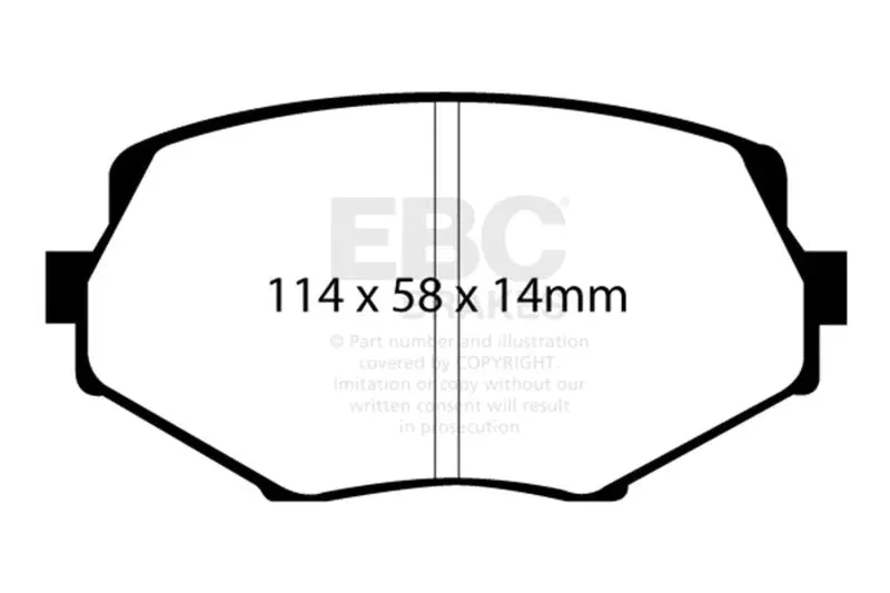 EBC Redstuff Front Brake Pads fits 1994-1997, 1999-2005 Mazda Miata