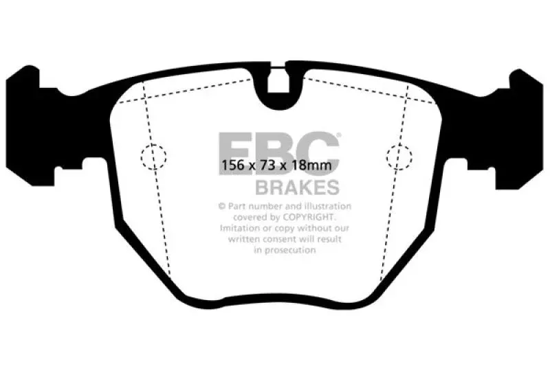 EBC Redstuff Front Brake Pads fits 1995-2006 BMW 5 Series, 7 Series, M5, X5