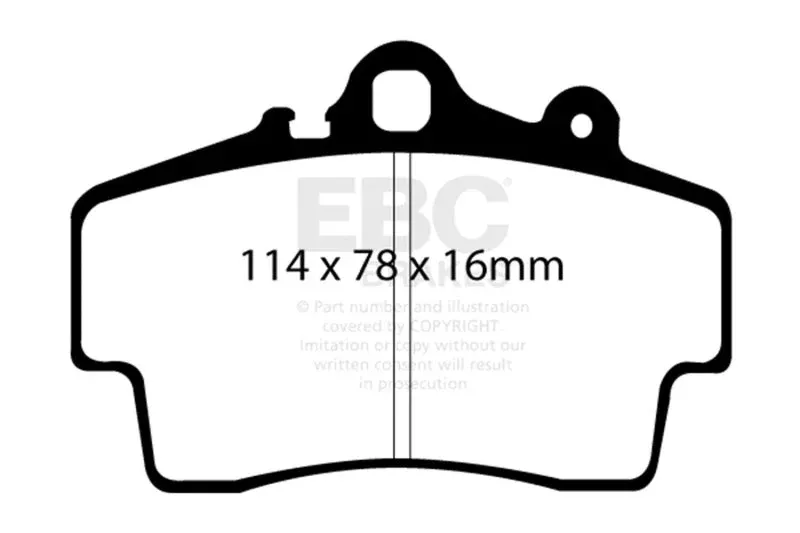 EBC Redstuff Front Brake Pads fits 1997-2008 Porsche Boxster / 2006-2009 Porsche Cayman