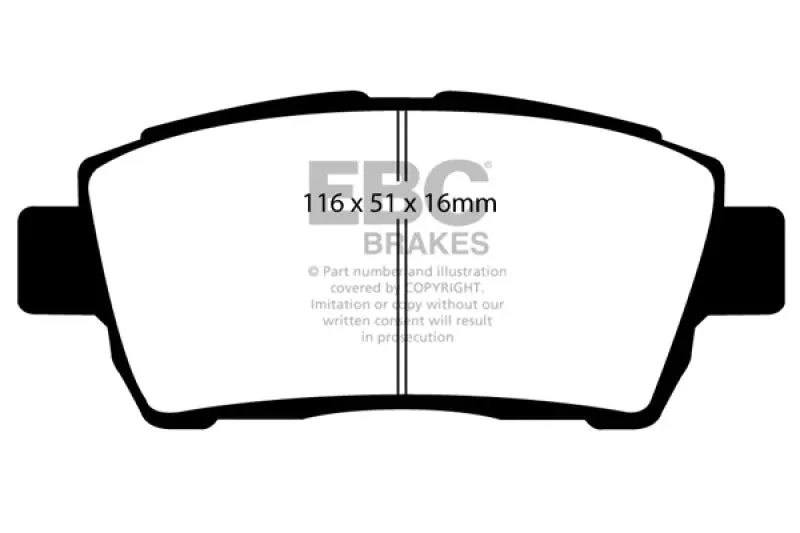 EBC Redstuff Front Brake Pads fits 2000 Toyota Celica GT / 2000 Toyota Celica GTS / 2012-2015 Scion iQ / 2013 Scion iQ EV