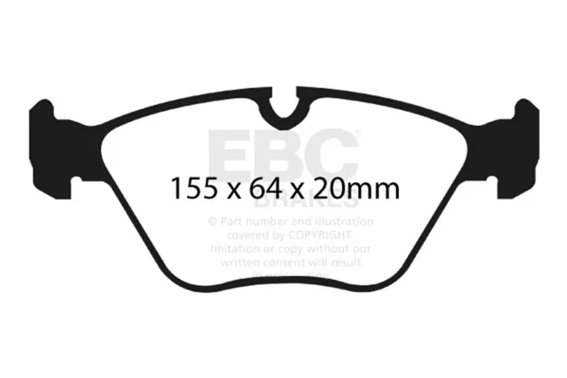 EBC Redstuff Front Brake Pads fits 2001-2006 BMW 330Ci / 2001-2006 BMW 330i / 2001-2006 BMW 330xi / 2004-2011 BMW X3 / 2006-2009 BMW Z4