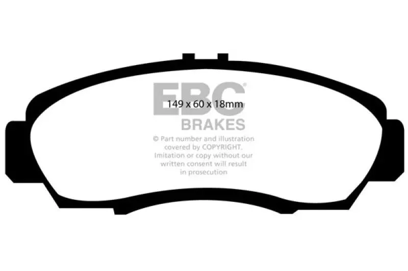 EBC Redstuff Front Brake Pads fits 2002-2003 Acura CL / 2001 Acura CL Premium / 2001-2003 Acura CL Type-S / 1999-2004 Acura RL Premium