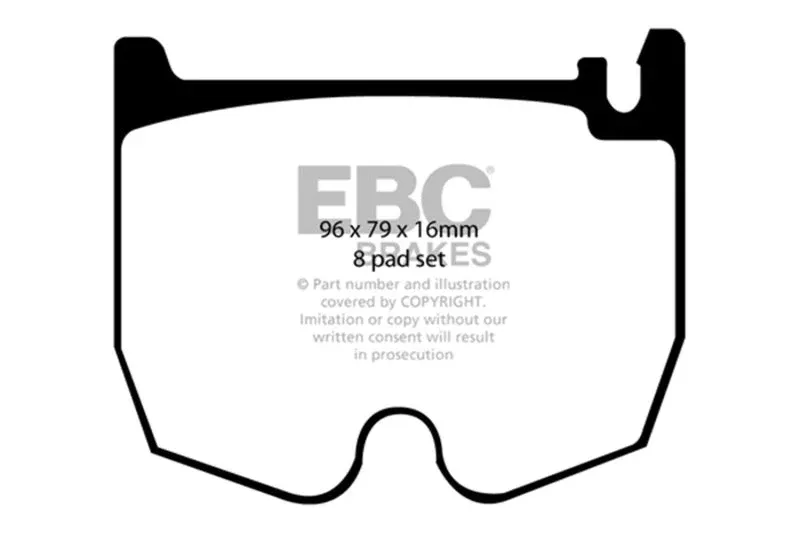EBC Redstuff Front Brake Pads fits 2003-2006 Mercedes-Benz CL55 Amg / 2005-2006 Mercedes-Benz CL65 Amg / 2006 Mercedes-Benz CLS55 Amg / 2003-2006 Mercedes-Benz E55 Amg / 2003-2006 Mercedes-Benz S55 Amg / 2003-2008 Mercedes-Benz S600