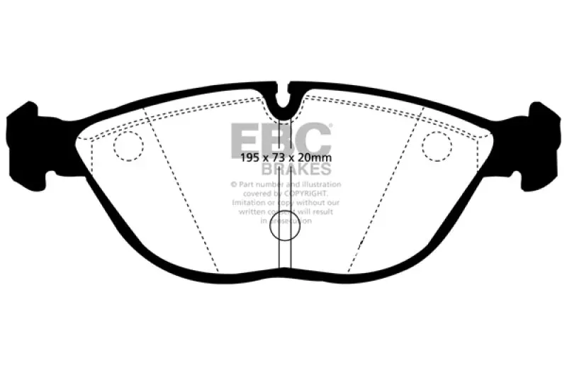 EBC Redstuff Front Brake Pads fits 2004-2006 Audi TT Quattro / 2006 Audi TT Quattro Special Edition / 1995-2001 BMW 750il / 2003 BMW Z8 Alpina