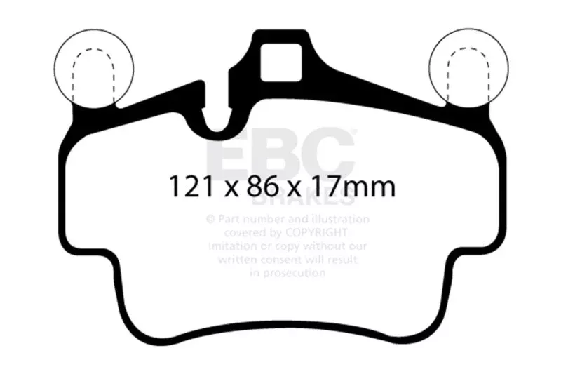 EBC Redstuff Front Brake Pads fits 2005-2011 Porsche 911 / 2008-2012, 2016 Porsche Boxster / 2007-2012, 2014-2016 Porsche Cayman