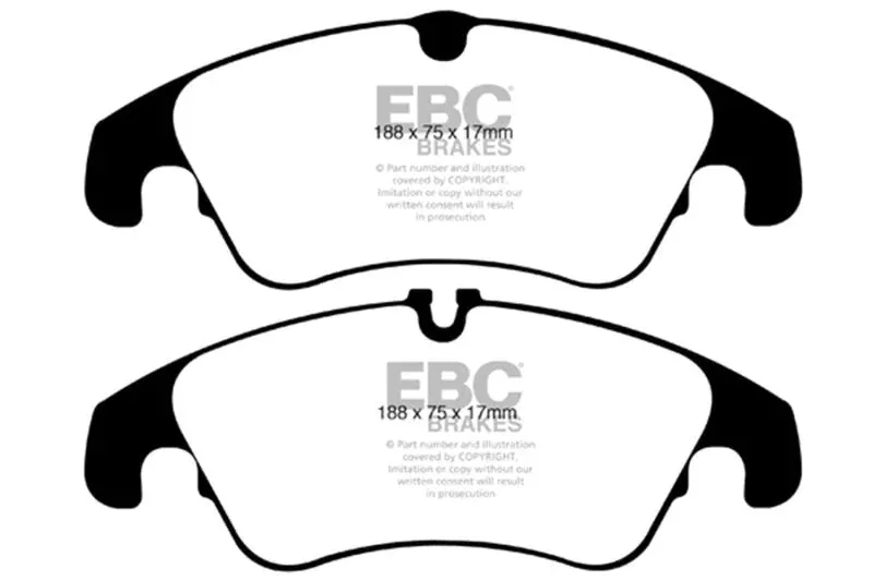 EBC Redstuff Front Brake Pads fits 2009-2016 Audi A4 / 2009-2016 Audi A4 Quattro / 2010-2014 Audi A5 / 2008-2017 Audi A5 Quattro / 2010-2016 Audi S4 / 2008-2017 Audi S5 / 2013 Audi Allroad
