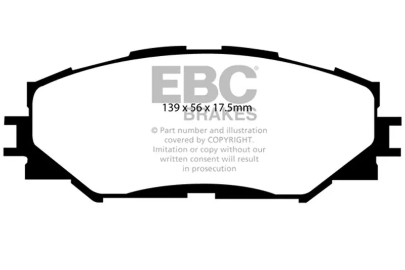 EBC Redstuff Front Brake Pads fits 2010-2012 Lexus HS250h / 2010-2012 Lexus HS250h Premium / 2009-2010 Pontiac Vibe AWD / 2009-2010 Pontiac Vibe