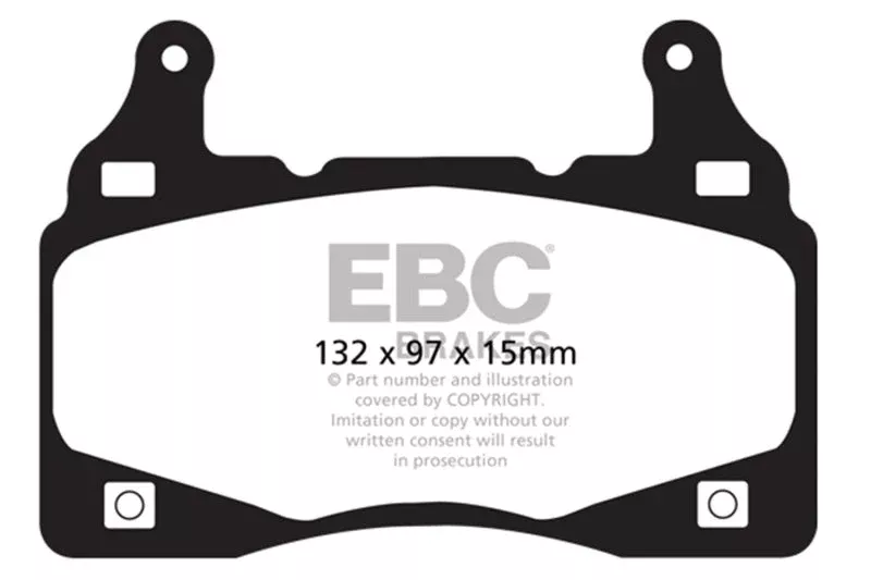 EBC Redstuff Front Brake Pads fits 2010-2015 Chevrolet Camaro 6.2L (5th Gen)