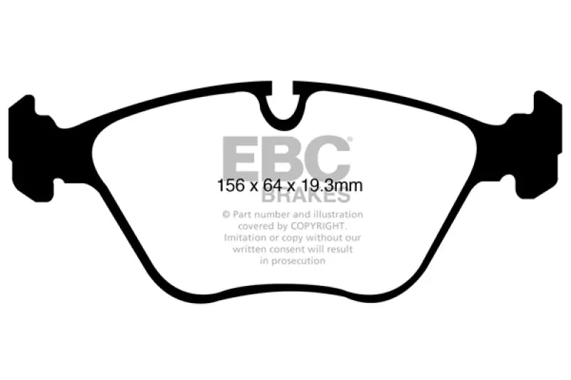 EBC Redstuff Front Brake Pads fits 2010-2018 BMW X5 / 2008-2021 BMW X6