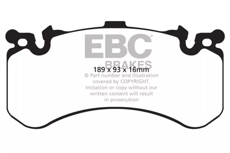 EBC Redstuff Front Brake Pads fits 2011-2017 Audi A8 Quattro / 2014-2018 Audi RS7 / 2013-2018 Audi S6 / 2013-2018 Audi S7 / 2013-2018 Audi S8