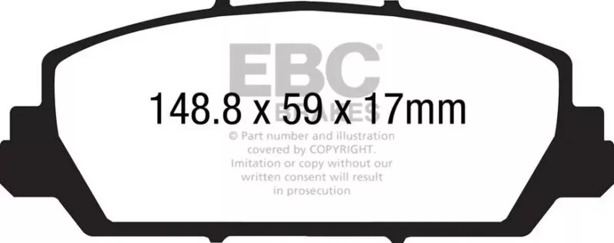 EBC Redstuff Front Brake Pads fits 2012-2018 Acura RDX / 2012 Acura RDX SH-AWD / 2014-2020 Acura RLX / 2014, 2016-2020 Acura RLX Sport Hybrid SH-AWD