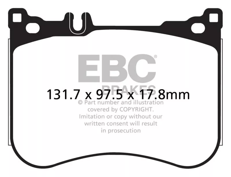 EBC Redstuff Front Brake Pads fits 2014-2023 Mercedes-Benz CLS-Class, E-Class, S-Class / Maybach S-Class
