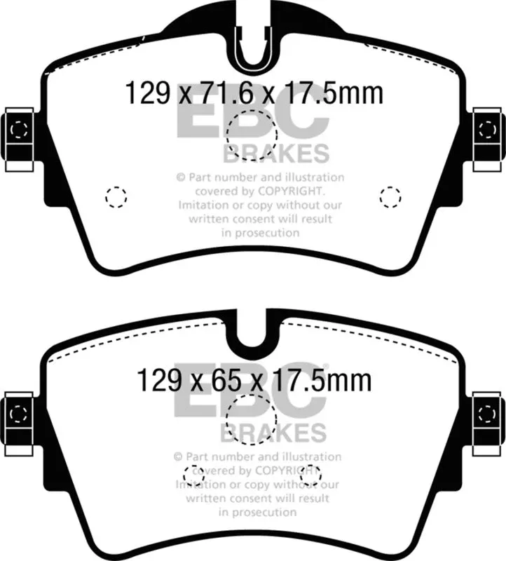 EBC Redstuff Front Brake Pads fits 2014-2023 Mini Cooper, Cooper Clubman