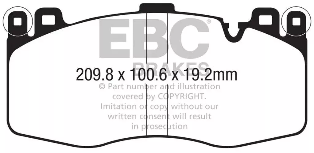 EBC Redstuff Front Brake Pads fits 2015-2021 BMW X5, X6