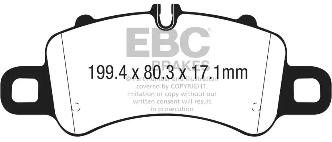 EBC Redstuff Front Brake Pads fits 2016-2023 Porsche 718 Boxster, 718 Cayman, 911