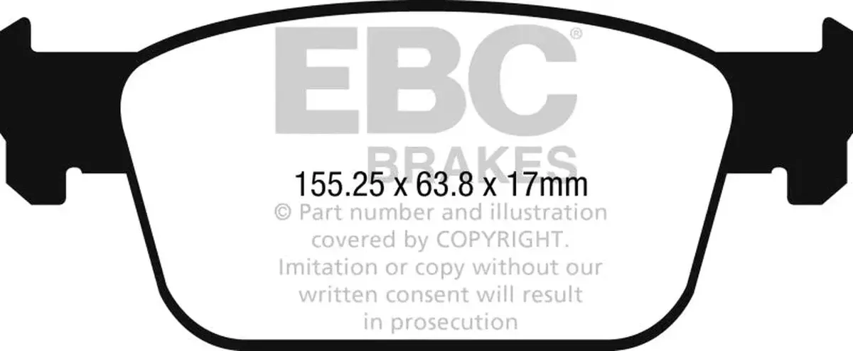 EBC Redstuff Front Brake Pads fits 2017-2020 Audi A4, A4 Quattro, A4 Allroad