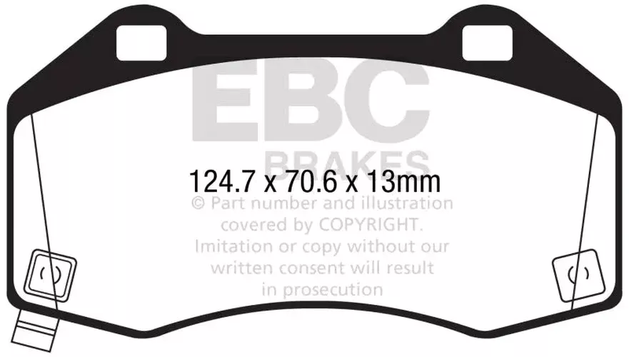 EBC Redstuff Front Brake Pads fits 2017-2020 Fiat 124 Spider Abarth / 2017-2020 Fiat 124 Spider Classica / 2017-2020 Fiat 124 Spider Lusso / 2019-2020 Fiat 124 Spider Urbana