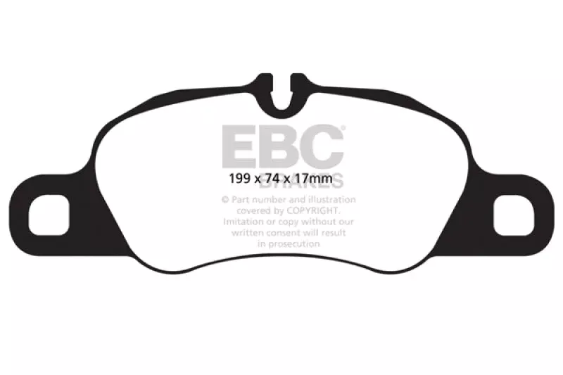 EBC Redstuff Front Brake Pads fits 2017-2022 Porsche 718 Boxster / 2017-2023 Porsche 718 Cayman / 2009-2015 Porsche 911 / 2012-2016 Porsche Boxster / 2012 / 2014-2016 Porsche Cayman