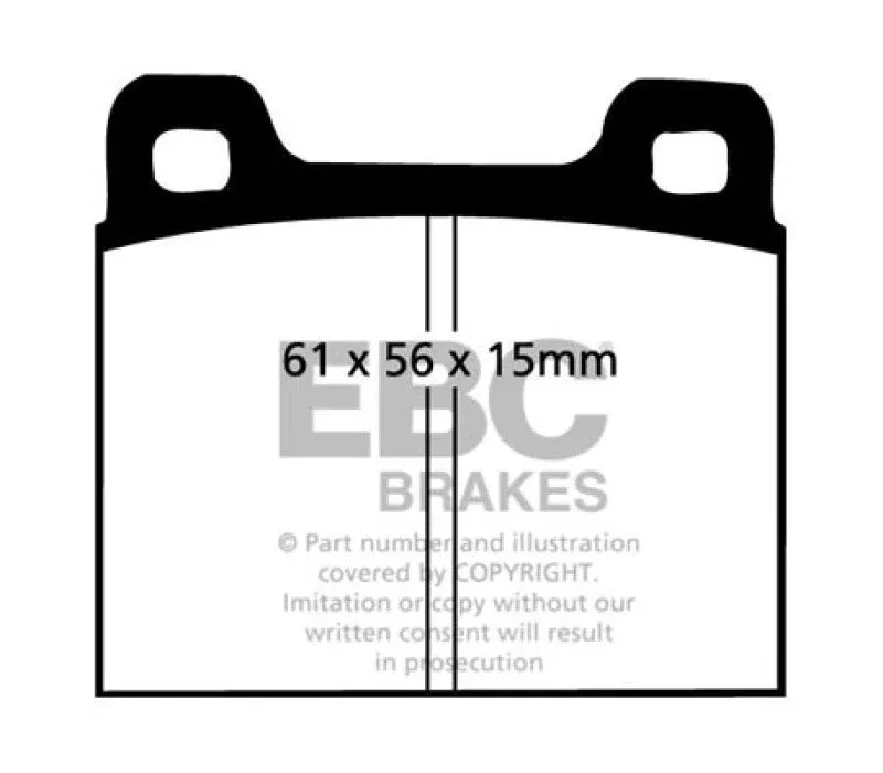 EBC Redstuff Front/Rear Brake Pads fits 1968-2000 Ferrari / Lamborghini / Maserati / and more
