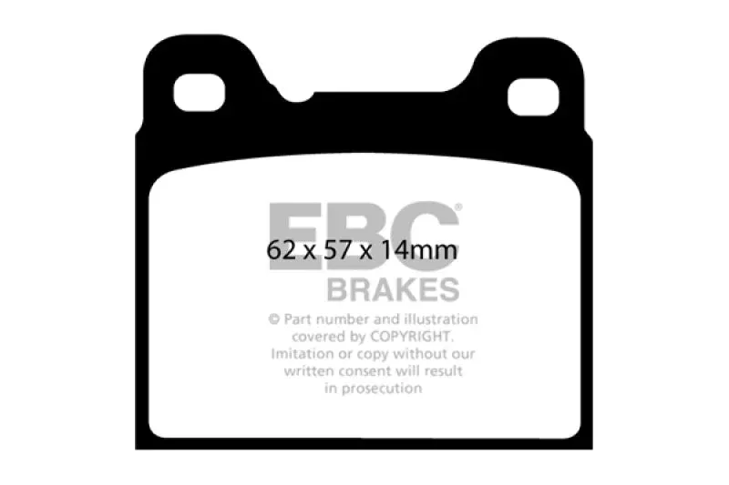 EBC Redstuff Rear Brake Pads fits 1991-1992 Volvo 740 / 1983-1990 Volvo 760 / 1991-1995 Volvo 940 / 1992-1997 Volvo 960