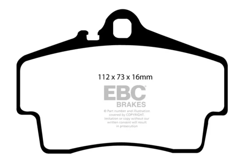 EBC Redstuff Rear Brake Pads fits 1998-2008, 2011 Porsche 911 / 1997-2012 Porsche Boxster / 2006-2012 Porsche Cayman