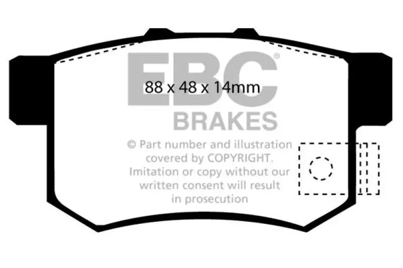 EBC Redstuff Rear Brake Pads fits 2001-2003 Acura CL / 1991-1995 Acura Legend / 2007-2009 Acura RDX / 1996-2004 Acura RL / 1999 Acura SLX / 1999-2008 Acura TL