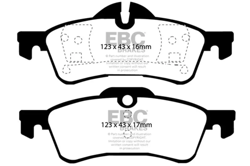 EBC Redstuff Rear Brake Pads fits 2004-2015 Mini Cooper