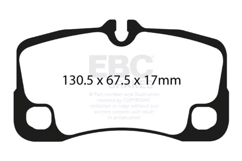 EBC Redstuff Rear Brake Pads fits 2005 / 2007-2014 Porsche 911