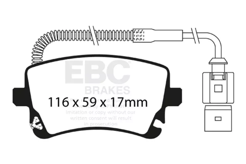 EBC Redstuff Rear Brake Pads fits 2005-2011 Audi A6 Quattro / 2009-2011 Audi A6 Quattro Avant / 2003-2010 Audi A8 Quattro / 2003-2010 Audi A8 Quattro L / 2007-2008 Audi RS4 / 2008 Audi RS4 Cabriolet / 2003 Audi RS6 / 2004-2008 Audi S4 Avant