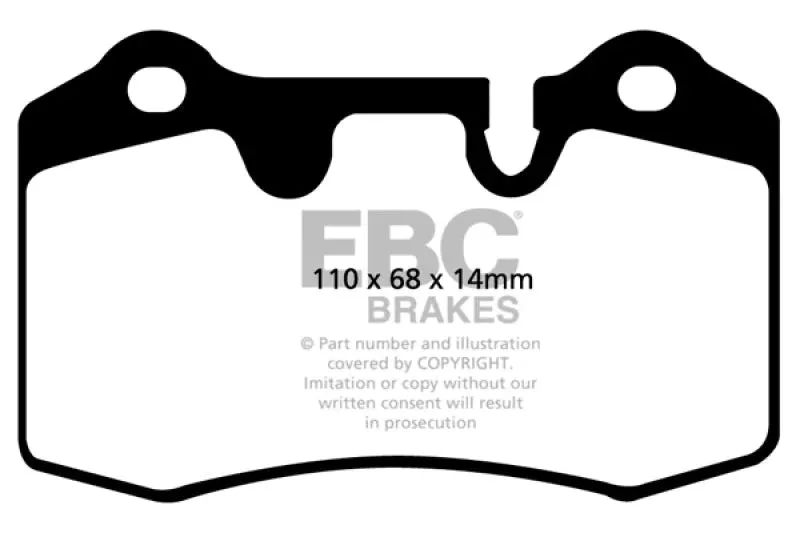 EBC Redstuff Rear Brake Pads fits 2005-2013 Aston Martin DB9 / 2005-2013 Aston Martin DB9 Volante / 2010-2013 Aston Martin V12 Vantage / 2006-2013 Aston Martin V8 Vantage