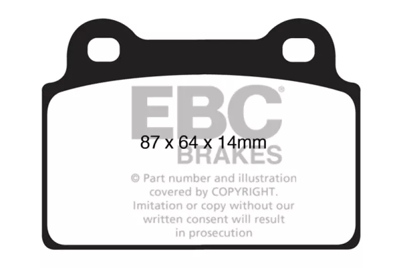 EBC Redstuff Rear Brake Pads fits 2008-2016 Mitsubishi Lancer