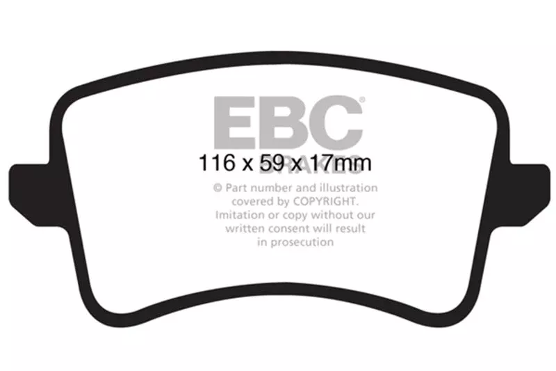 EBC Redstuff Rear Brake Pads fits 2009-2016 Audi A4 / 2009-2016 Audi A4 Quattro / 2010-2014 Audi A5 / 2008-2017 Audi A5 Quattro / 2009-2018 Audi Q5 / 2010-2016 Audi S4 / 2008-2017 Audi S5 / 2014-2017 Audi SQ5