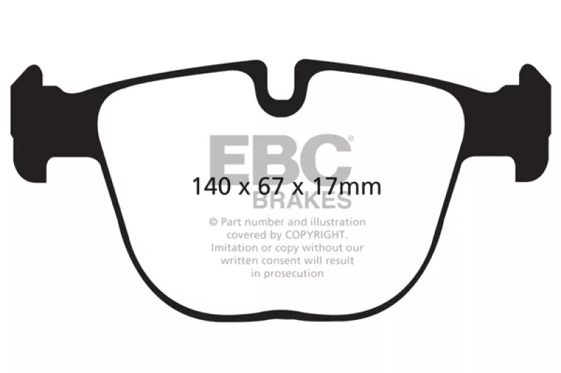EBC Redstuff Rear Brake Pads fits 2010-2013, 2015-2021 BMW X5 / 2010-2021 BMW X6