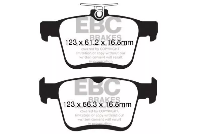 EBC Redstuff Rear Brake Pads fits 2015-2019 Audi / Volkswagen