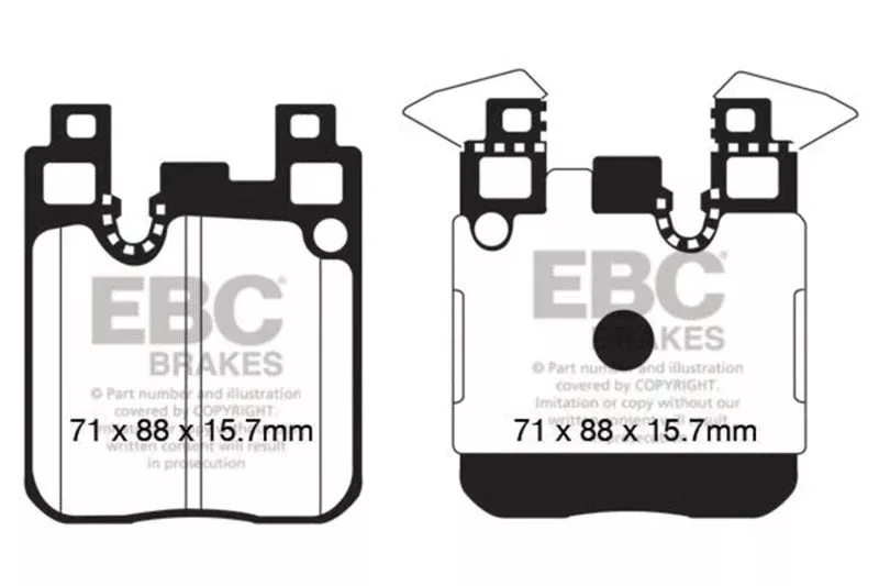 EBC Redstuff Rear Brake Pads fits 2016-2020 BMW 2 Series, 3 Series