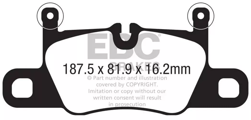 EBC Redstuff Rear Brake Pads fits 2016-2023 Porsche 911
