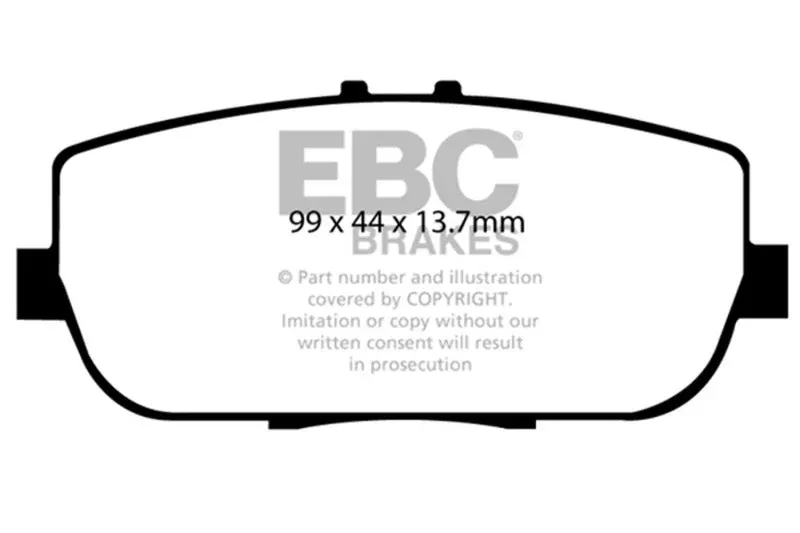 EBC Redstuff Rear Brake Pads fits 2017-2020 Fiat 124 Spider Abarth / 2017-2020 Fiat 124 Spider Classica / 2017-2020 Fiat 124 Spider Lusso / 2019-2020 Fiat 124 Spider Urbana