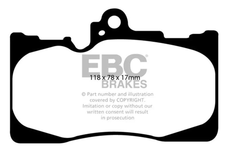 EBC RWD Yellowstuff Front Brake Pads fits 2006-2023 Lexus GS, IS Series