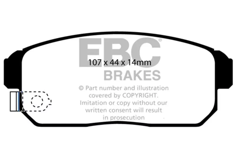 EBC (Standard Suspension) Bluestuff Rear Brake Pads fits 2008 Mazda RX-8 40th Anniversary Edition / 2004-2007 Mazda RX-8 / 2008-2011 Mazda RX-8 Grand Touring / 2009-2011 Mazda RX-8 R3