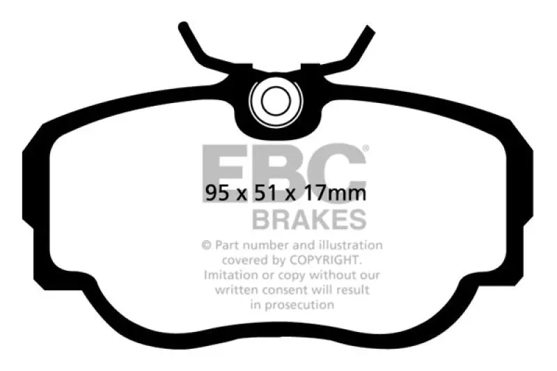 EBC Yellowstuff Front Brake Pads fits 1984-1985, 1991-1992 BMW 318i / 1991-1992 BMW 318is / 1986-1988 BMW 325 / 1987-1992 BMW 325i