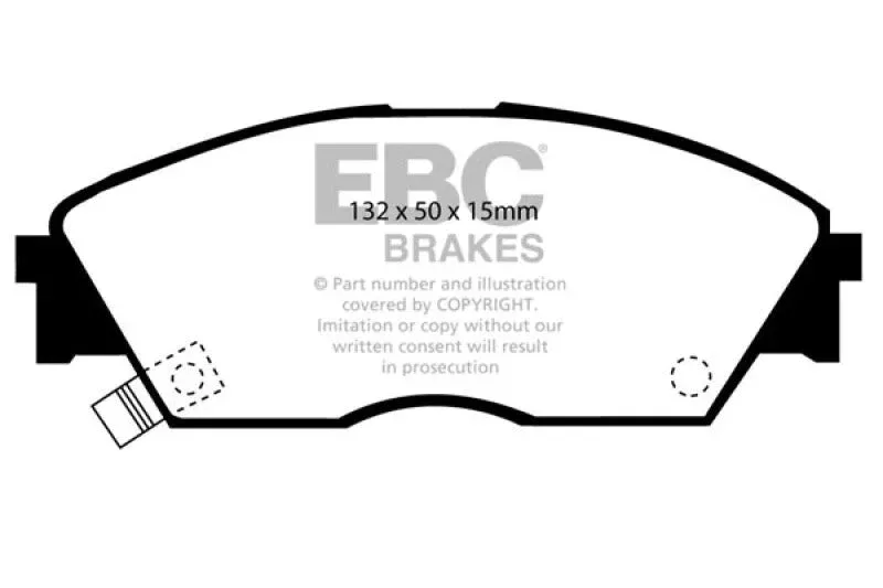 EBC Yellowstuff Front Brake Pads fits 1988-1992 Honda CRX, Civic, Prelude